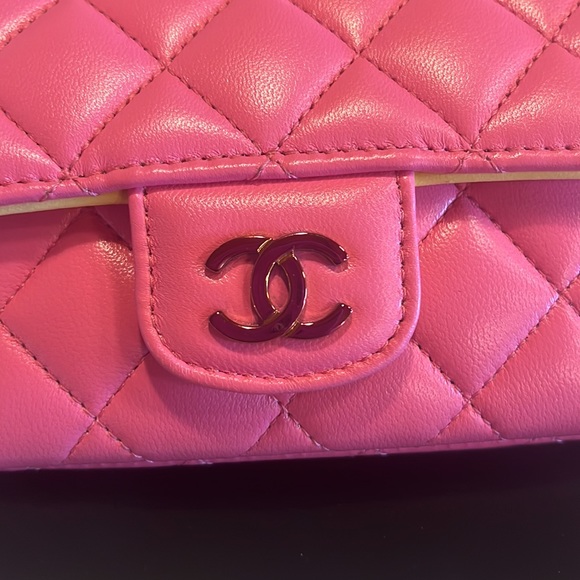 Chanel Sunglasses Holder with Chain in Rainbow Pink π π - Picture 7 of 17